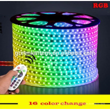 Alto vlotage smd5050 Impermeable 100 m 220 V RGB Led tira de luz